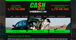 Desktop Screenshot of cashcarrental.com