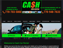 Tablet Screenshot of cashcarrental.com