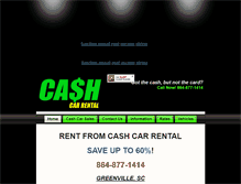 Tablet Screenshot of cashcarrental.net